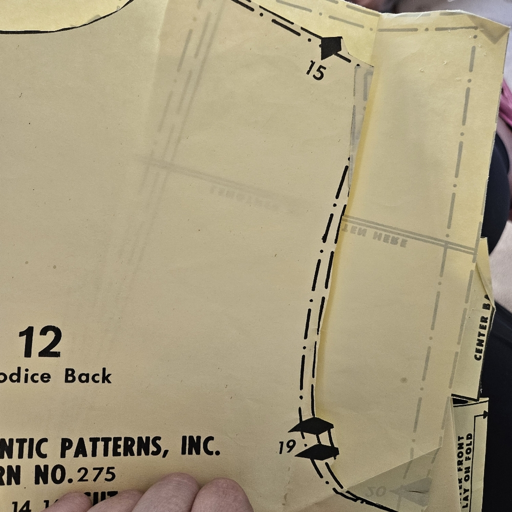 Authentic Patterns Inc. Square Dance Pattern Sizes 12, 14, 16. Partially Cut. - Picture 11 of 14